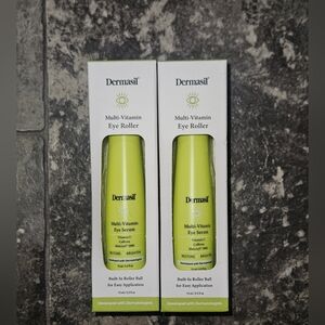 2 x Dermasil Multi-Vitamin Eye Roller Serum 0.5fl Oz - Caffeine, Matrixyl 3000